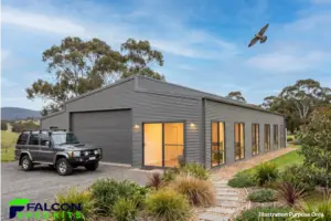 Falcon shed Kits Skillion Roof with Horizontal Cladding