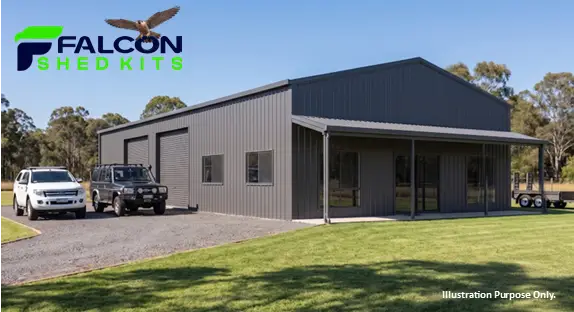 Falcon Workshop with Mezzanine Woodland Grey